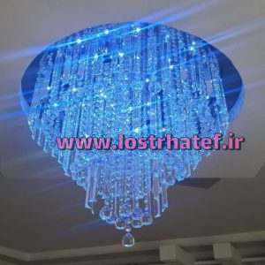 لوستر سقفی کریستالی LED کد 125