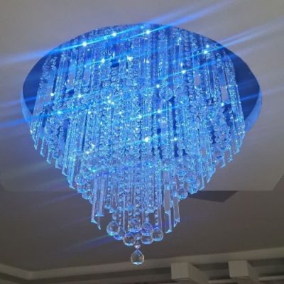لوستر سقفی کریستالی LED کد 125